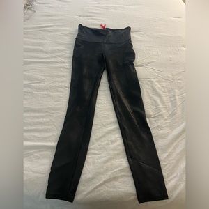 Spanx faux leather leggings large